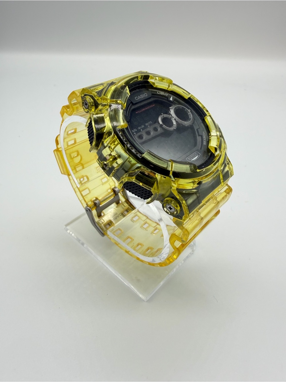 Casio Transparent (Skeleton/Jelly) Yellow Custom Built Digital Sport Watch